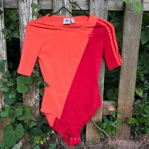 XS - Adidas Red & Orange Bodysuit